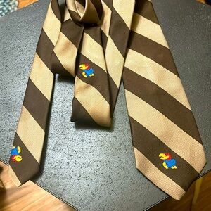 Vintage Jayhawk rock chalk KU Kansas university tie